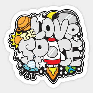 Love the space doodle Sticker